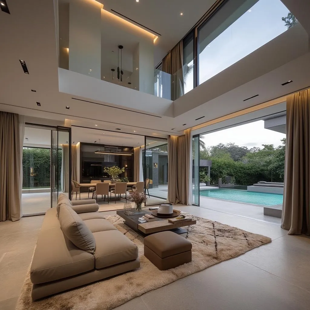 Modern lüks villa iç mekan tasarımı